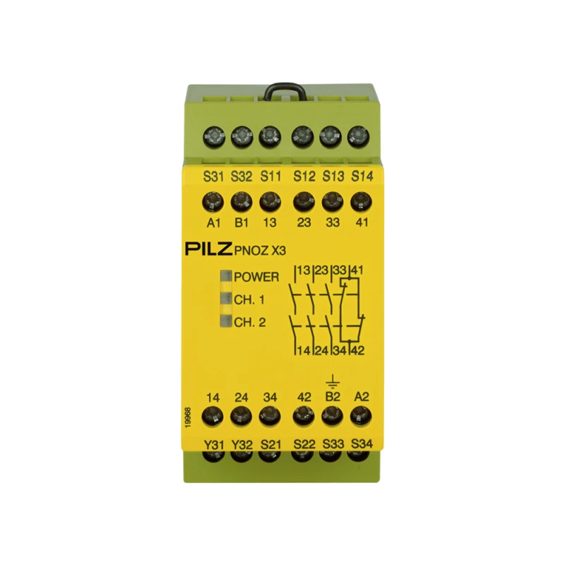 Pilz PNOZ X3 230VAC 24VDC 3n/o 1n/c 1so Safety Relay
